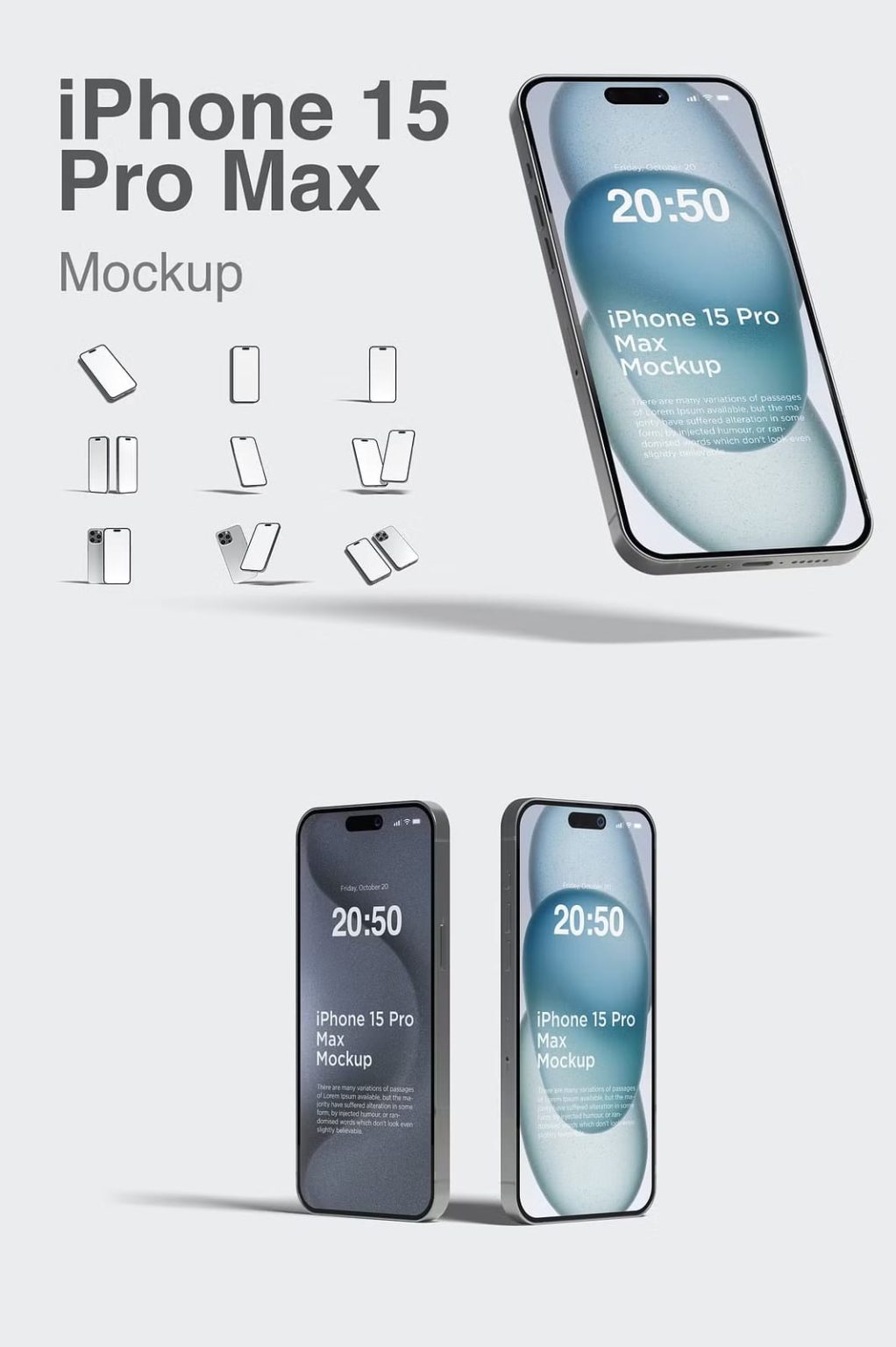 Iphone 15 Pro Max Mockup - The Danny - Mockup Design Resources