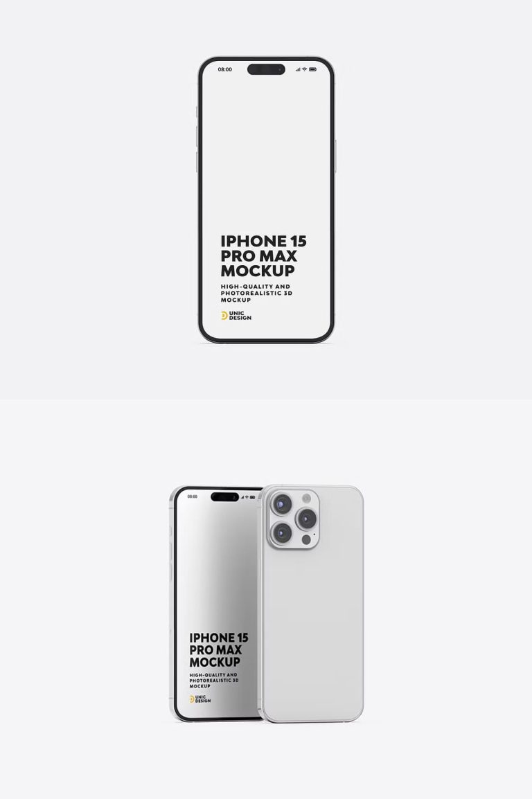 iPhone 15 Pro Max Mockup - The Danny - Mockup Design Resources