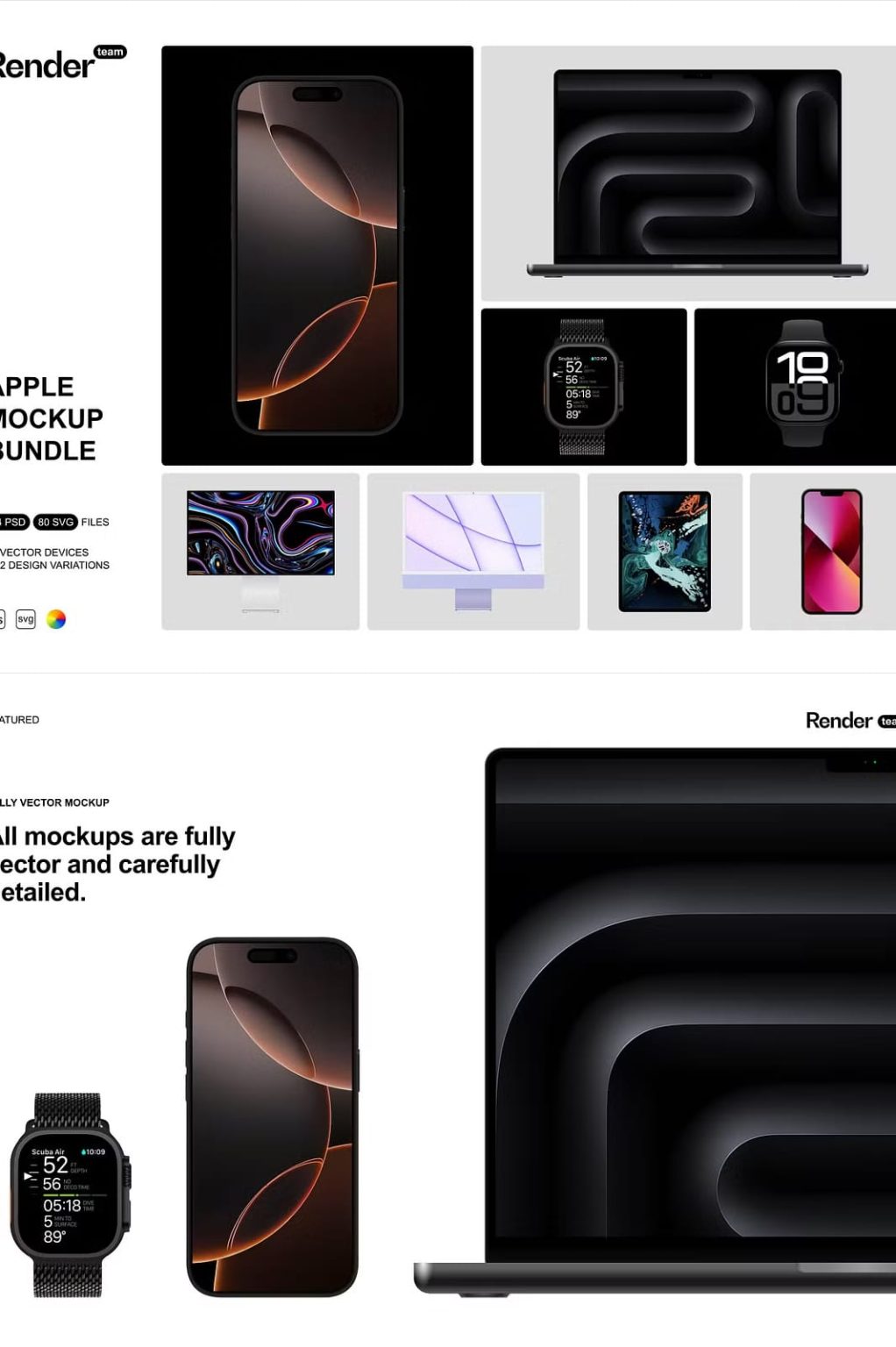 Apple Devices Mockup Bundle - The Danny - Mockup Design Resources