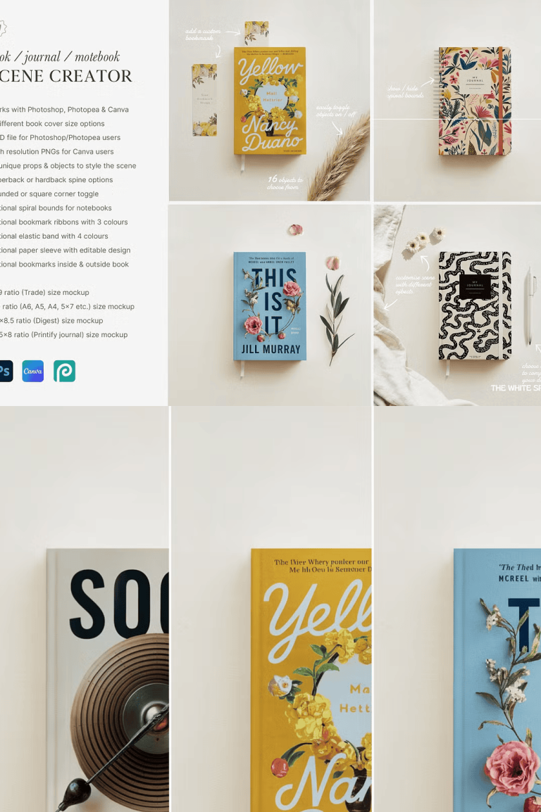 Book, Journal & Notebook Mockup Kit - The Danny - Mockup Design Resources