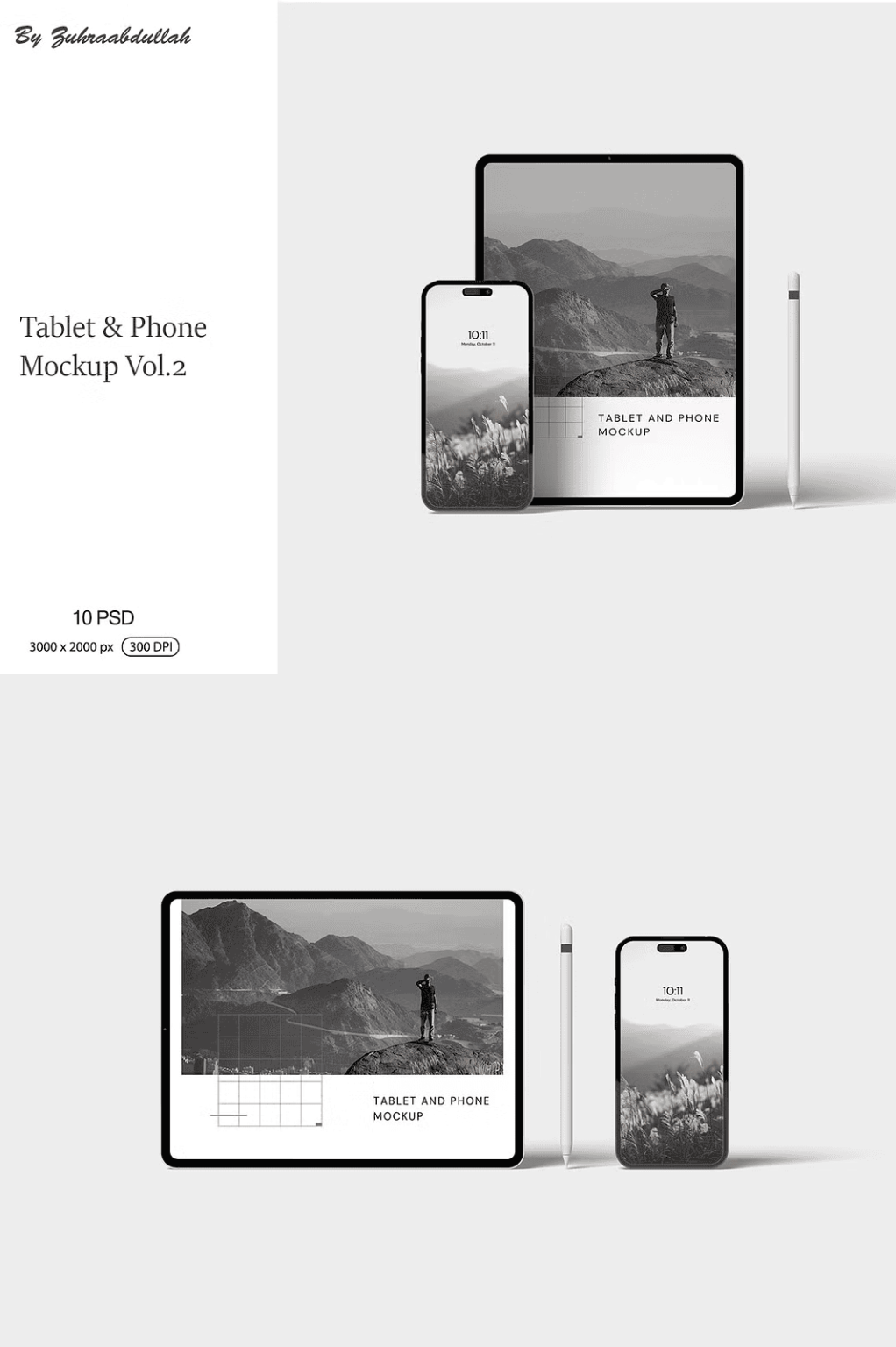 Tablet and Phone Mockup Vol.2 - The Danny - Mockup Design Resources