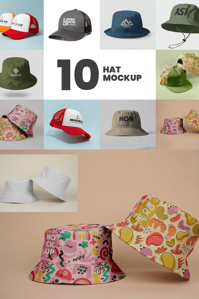 Hat Mockup Set - The Danny - Mockup Design Resources