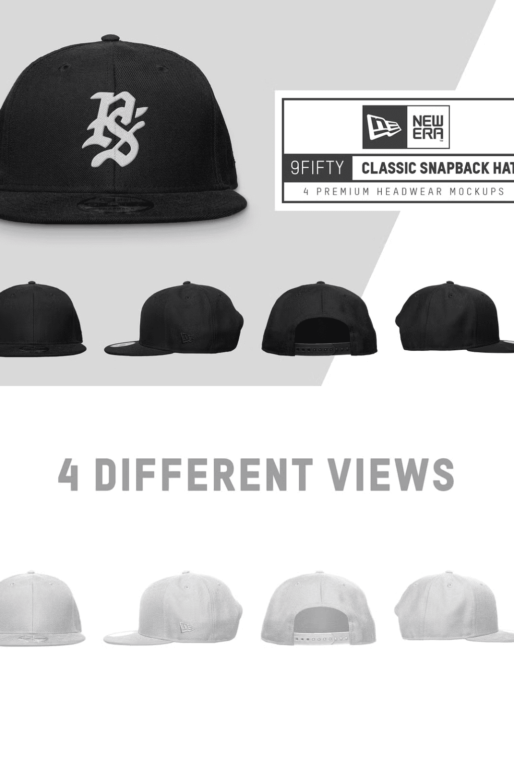 New Era 9Fifty Classic Snapback Hat - The Danny - Mockup Design Resources