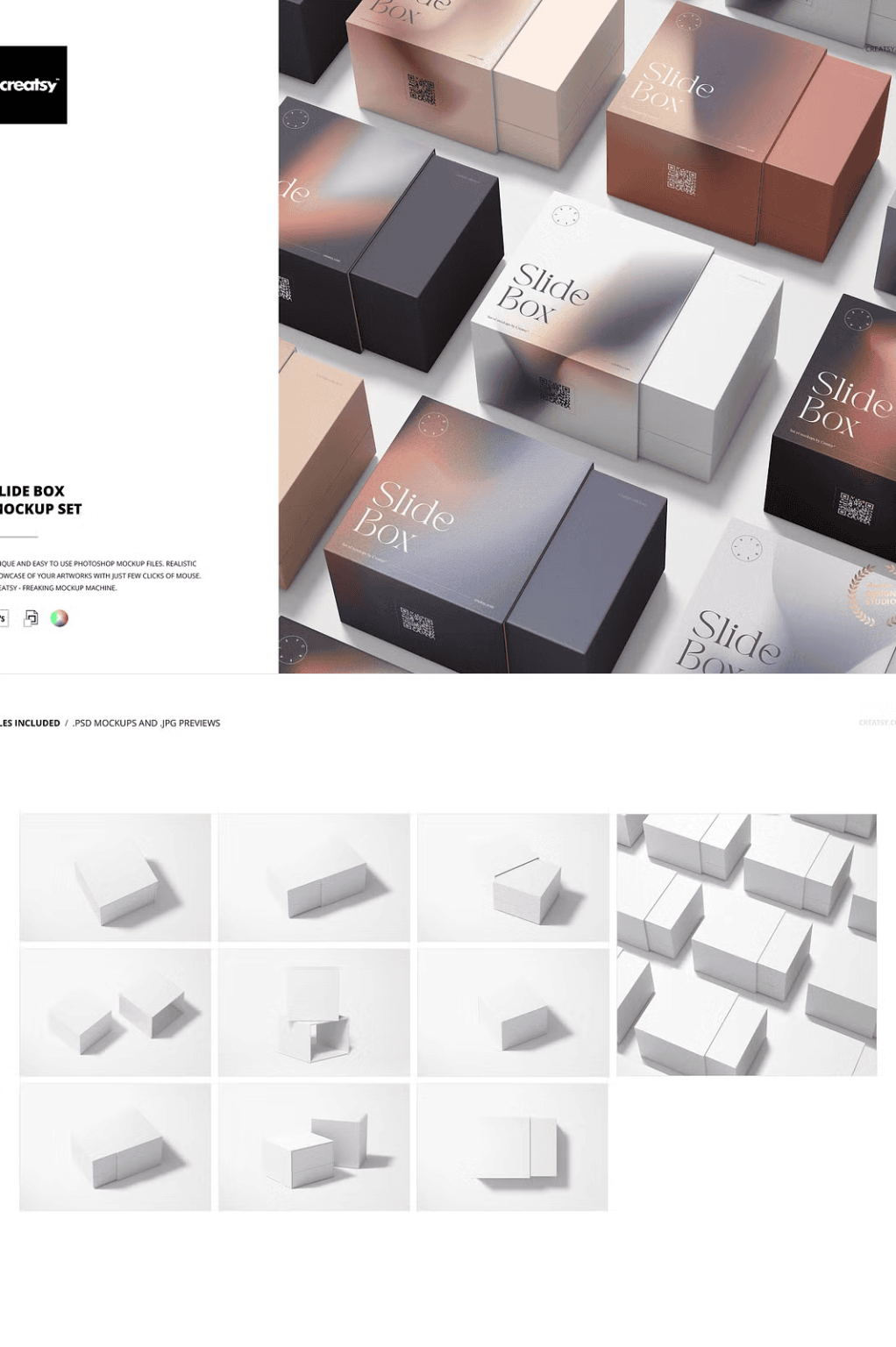 Slide Gift Box Mockup Set - The Danny - Mockup Design Resources